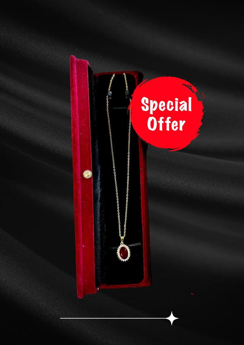 Elegant Oval Pendant Necklace Set ✨